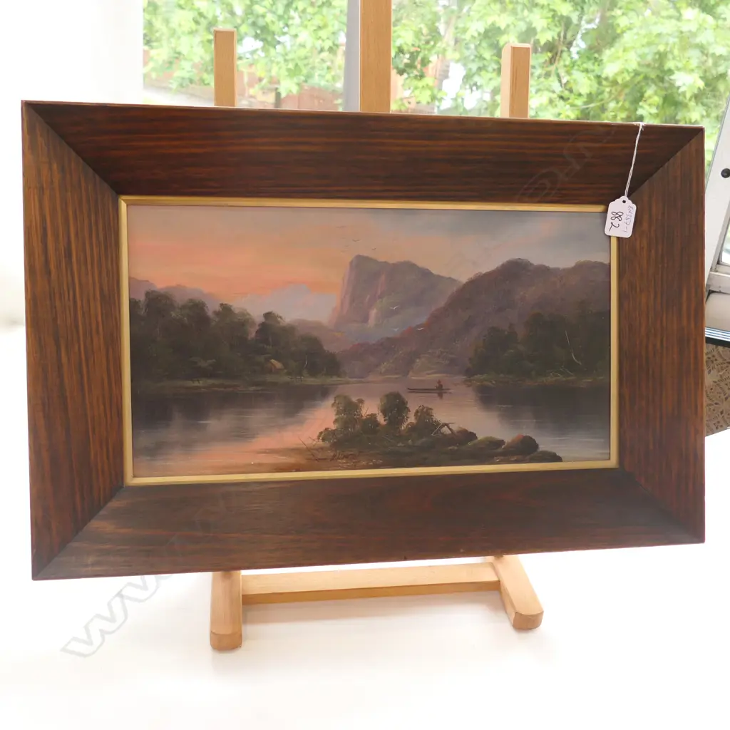 H.T.GARRATT COLONIAL OIL LAKE SCENE Image 1++