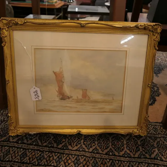 W/C BY W. S. TONKIN 1913 AF CHIP TO FRAME 365MM W X 290MM H