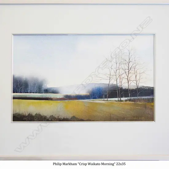 PHILIP MARKHAM 'CRISP WAIKATO MORNING' W/C