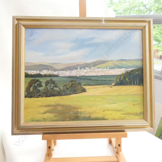 OIL ON BOARD OXFORD BY TUDEHOPE 1981 440 X 350 MM