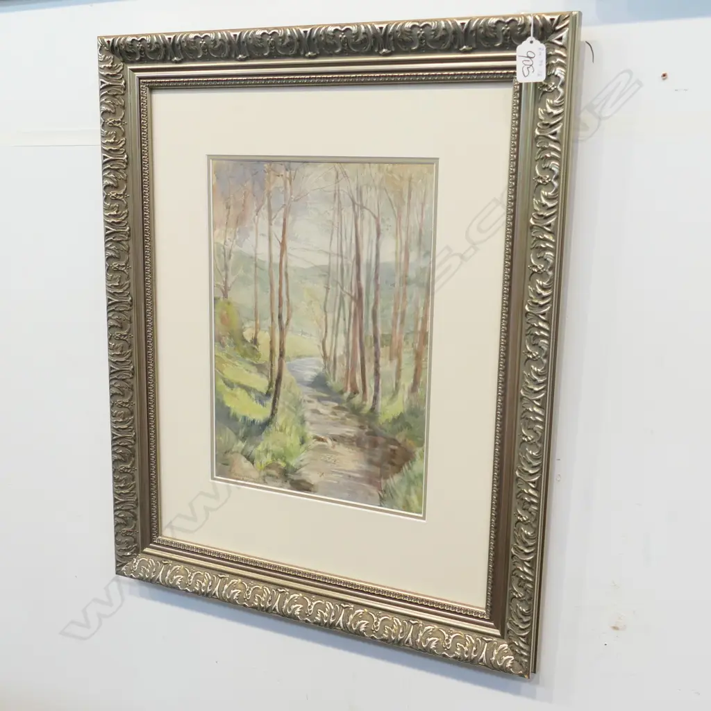 E MARGORIE INGELL, W/C, SPRINGTIME IN THE HAPPY VALLEY, ABERDOVEY, NTH WALES Image 1++