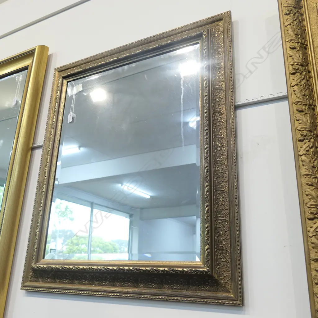BEVELLED GILT MIRROR 660MM X 760MM  Image 1++
