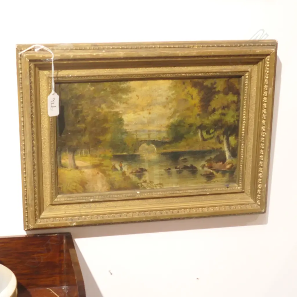 VICT. OIL ON BOARD SCENE  Image 1++