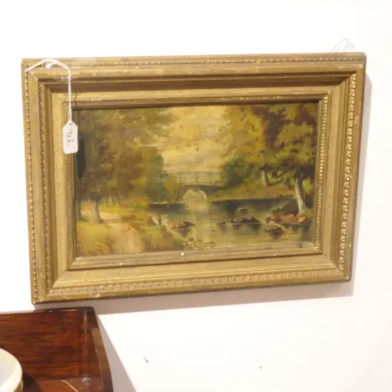 VICT. OIL ON BOARD SCENE 