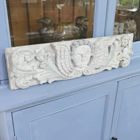 CARVED WOODEN PANEL 650MM L