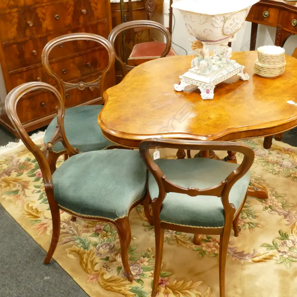 4 VICT BALLOON BACK CHAIRS Image 1++