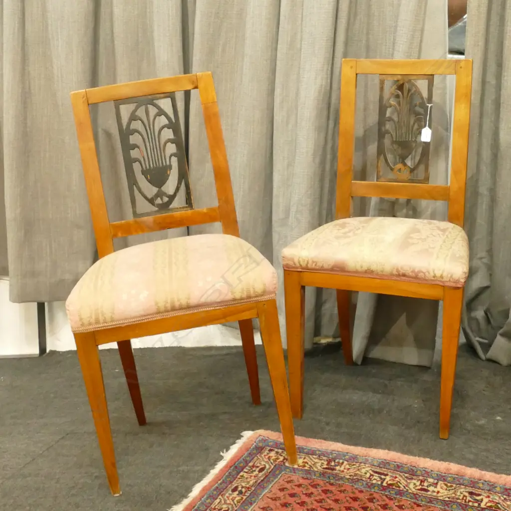PAIR SHERATON STYLE CHAIRS Image 1++