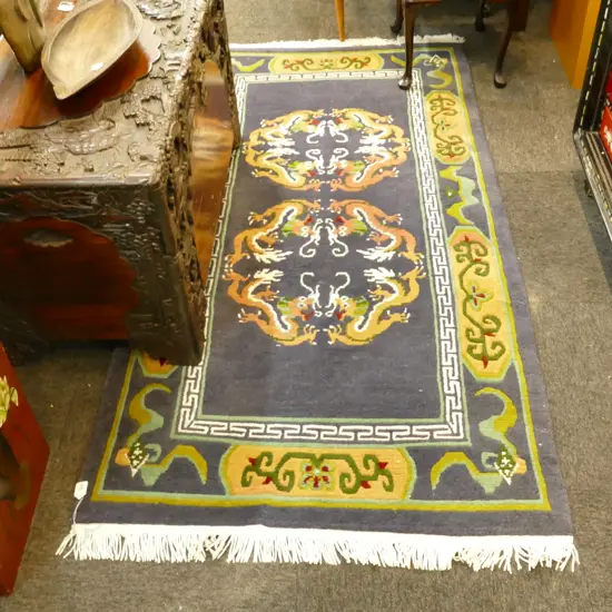 CHINESE SCULPTED PILE RUG 935 X 1940MM