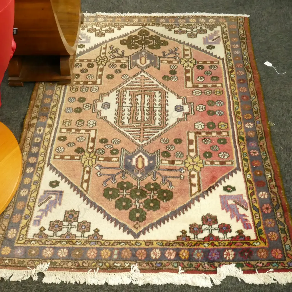 HAND KNOTTED ARDEBIL RUG 1400MM X 1050MM FADED Image 1++
