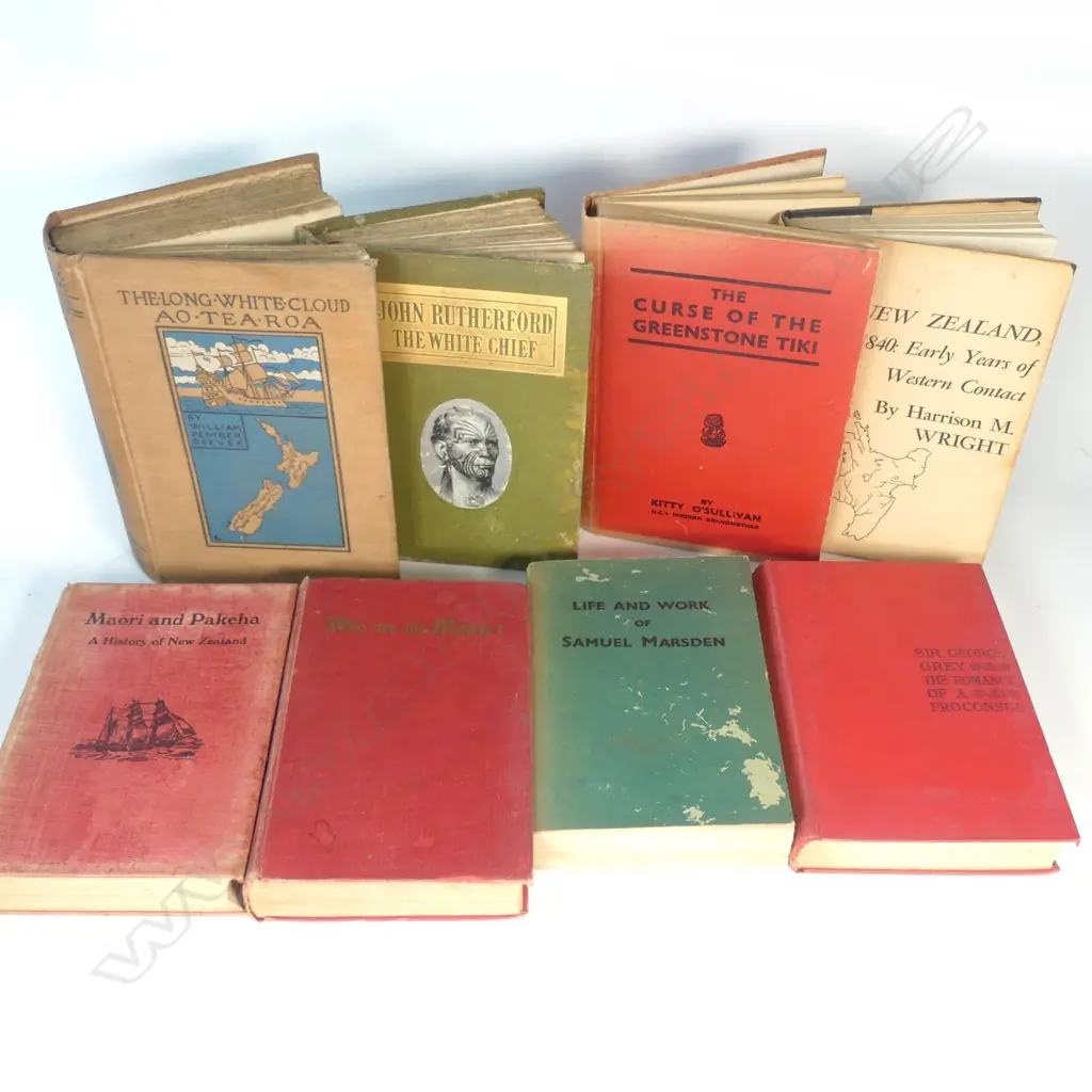 LOT EARLY NEW ZEALAND BOOKS ON MAORI ETC Image 1++