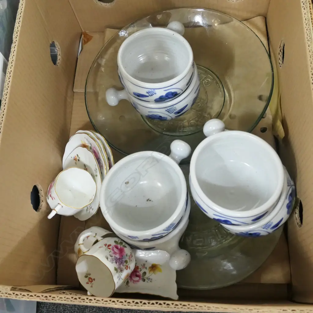 LOT ASST GLASS DISHES /RAMEKINS + ASST ROYAL CROWN DERBY Image 1++