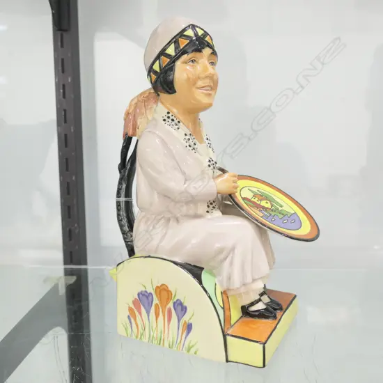 STAFFORDSHIRE POTTERY FIGURE 'CLARICE CLIFF'