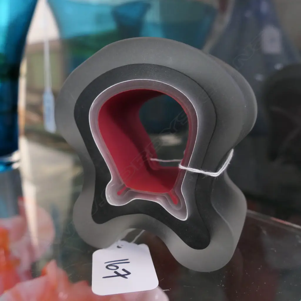 ART GLASS SCULPTURE CUT SECTION BY DOMINIC BURRELL Image 1++