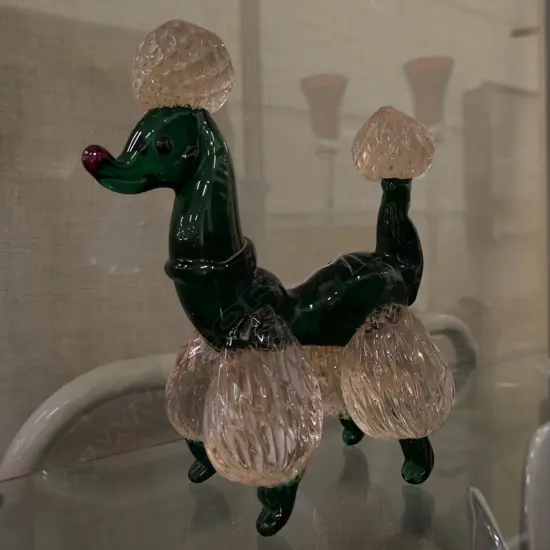 ART GLASS POODLE H200 MM