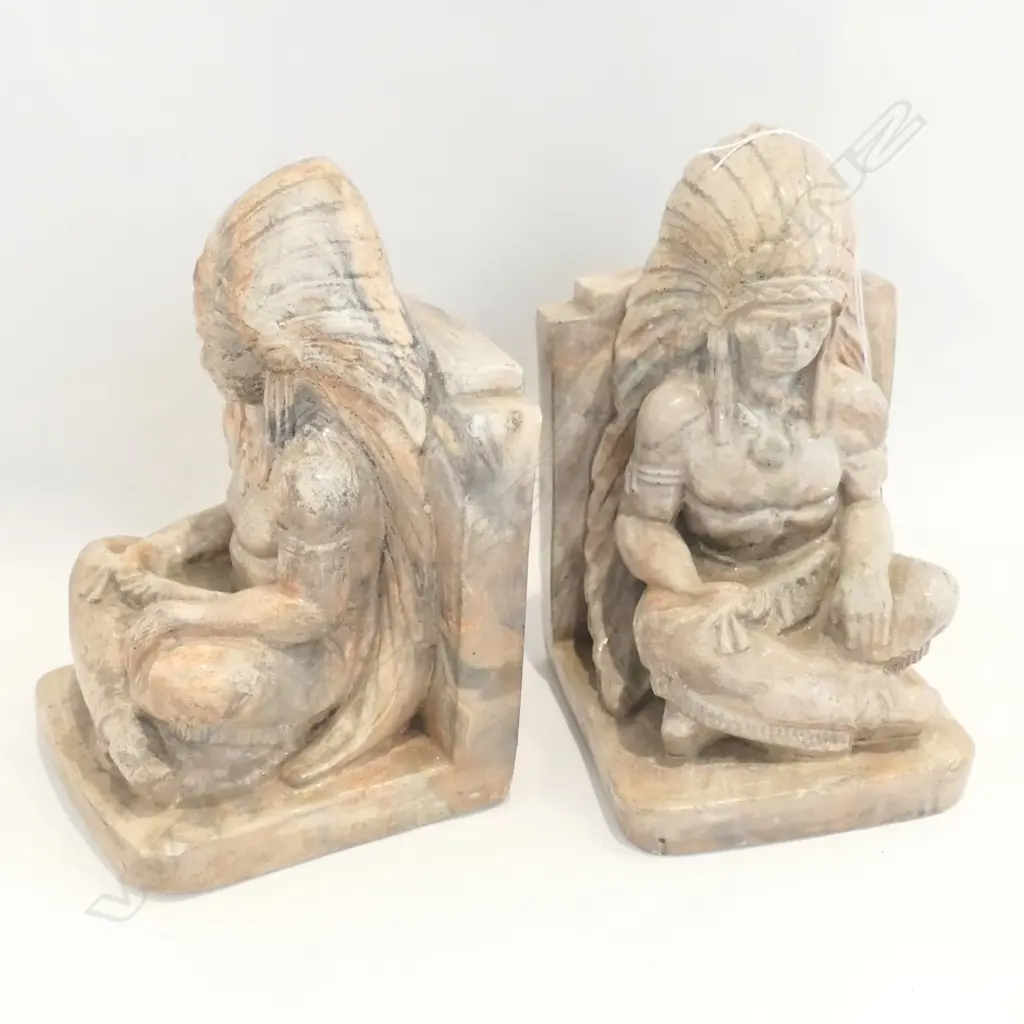 NATIVE AMERICAN CHIEF PR OF BOOKENDS  Image 1++