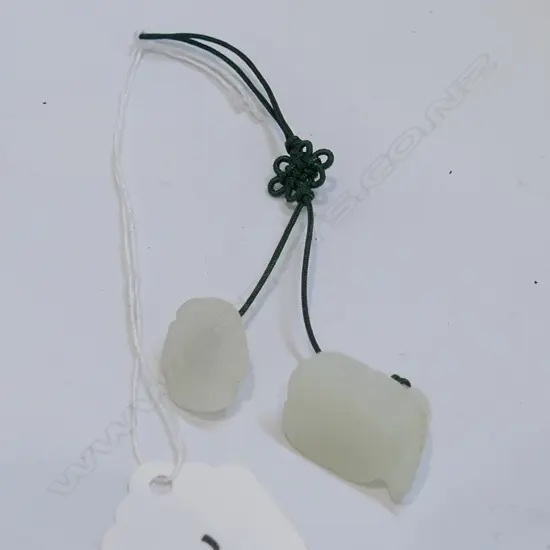 CHINESE WHITE JADE 2 PCE PIN...