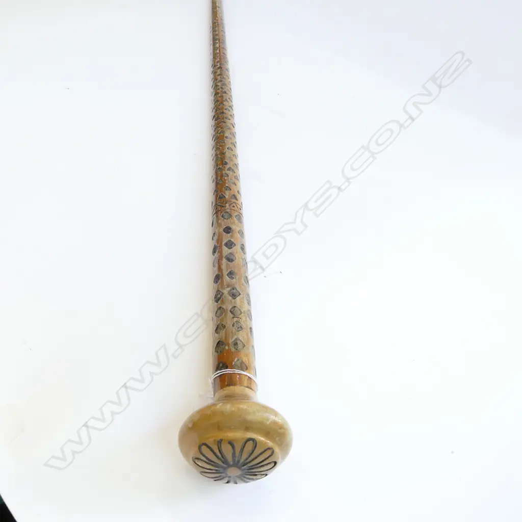 DECORATED TRIBAL WALKING STICK Image 1++