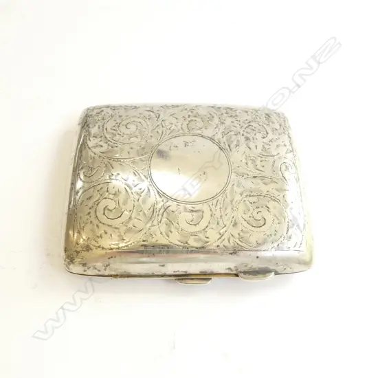 SILVER ENGRAVED CIGARETTE CASE BIRMINGHAM 1919