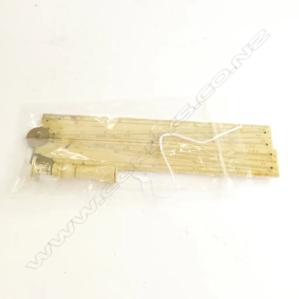 IVORY RULE (AF) AND BONE HANDLED SEAL Image 1++