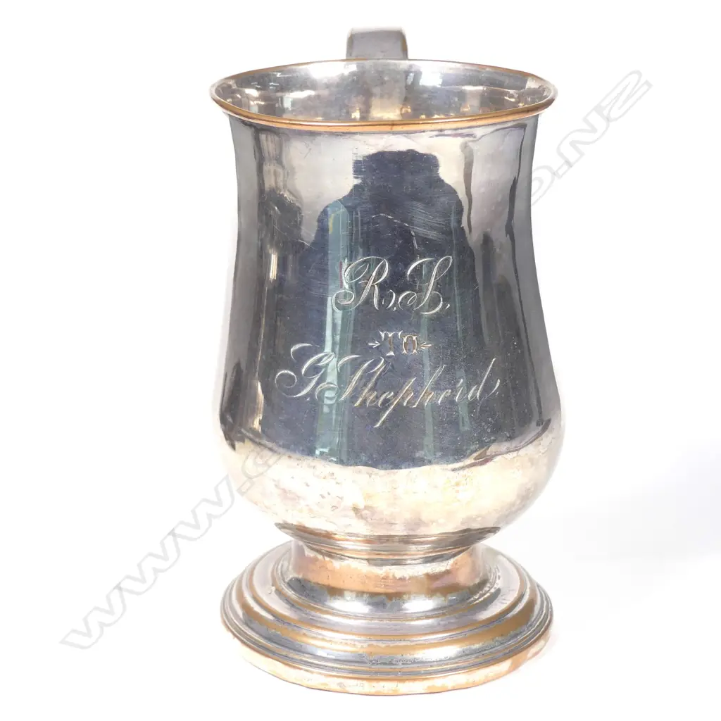 An Old Sheffield Plate pint mug Image 1++