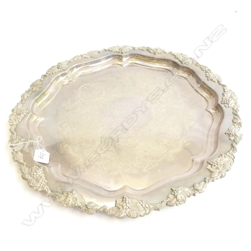 LG ANTIQUE SILVER PLATED TRAY  Image 1++