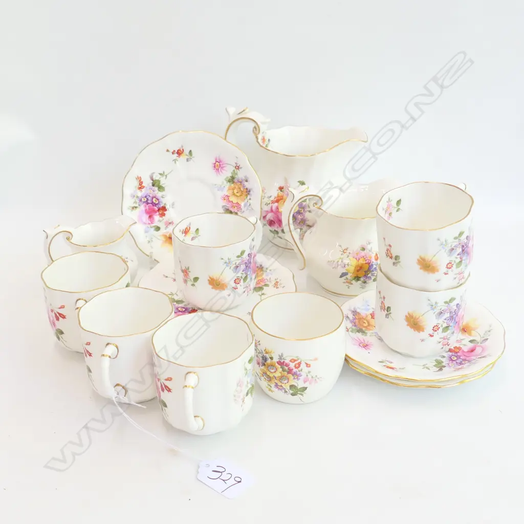 6 ROYAL CROWN DERBY COFFEE CUPS SAUCERS + CREAM + SUGAR Image 1++