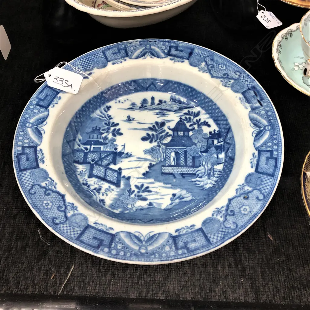 19thC ENGLISH B/W BOWL Image 1++