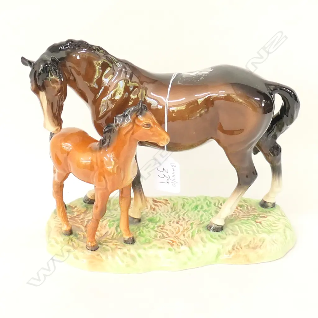 BESWICK HORSE AND FOAL a/f  H200 MM Image 1++