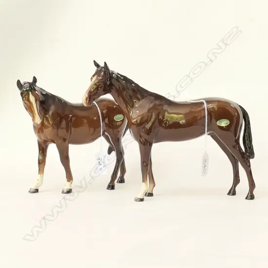 2 BESWICK HORSES H 200 MM