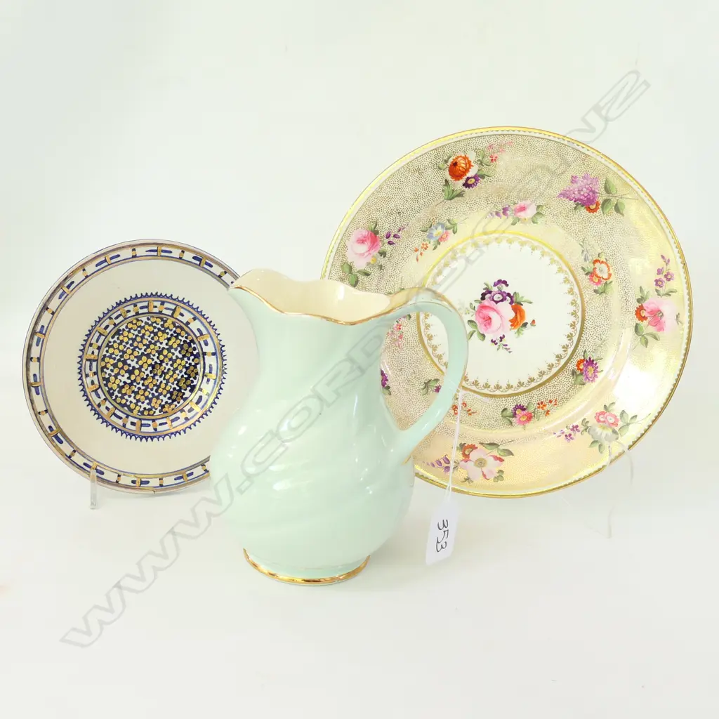 CABINET PLATE (AF)/SAUCER/CROWN DEVON JUG Image 1++