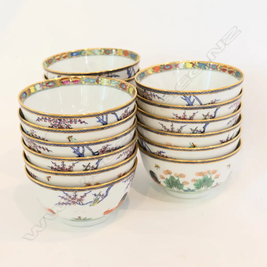 18 CHINESEPORCELAIN COCKERAL BOWLS. Dia.115mm Image 1++