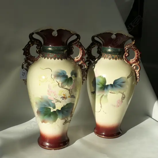 PAIR VICTORIAN VASES