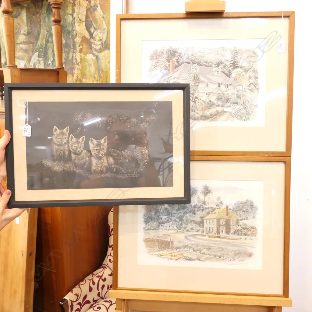 2 PRINTS BY PETER ARNOLD +RARE LITHO BY MEL DOBSON SIGNED Image 1++