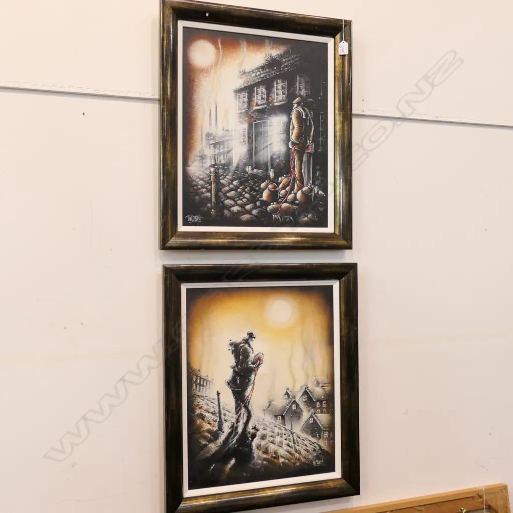 PHILLIP STOTT 2 OILS 'PAY DAY' & 'HUNTER GATHERER' Image 1++