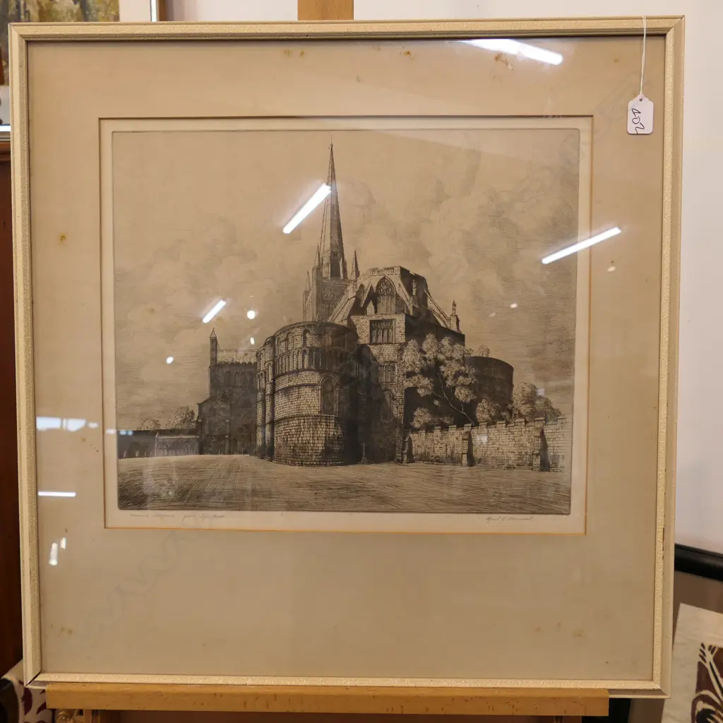 BLUNDELL ETCHINHG 'NORWICH CATHEDRAL' Image 1++