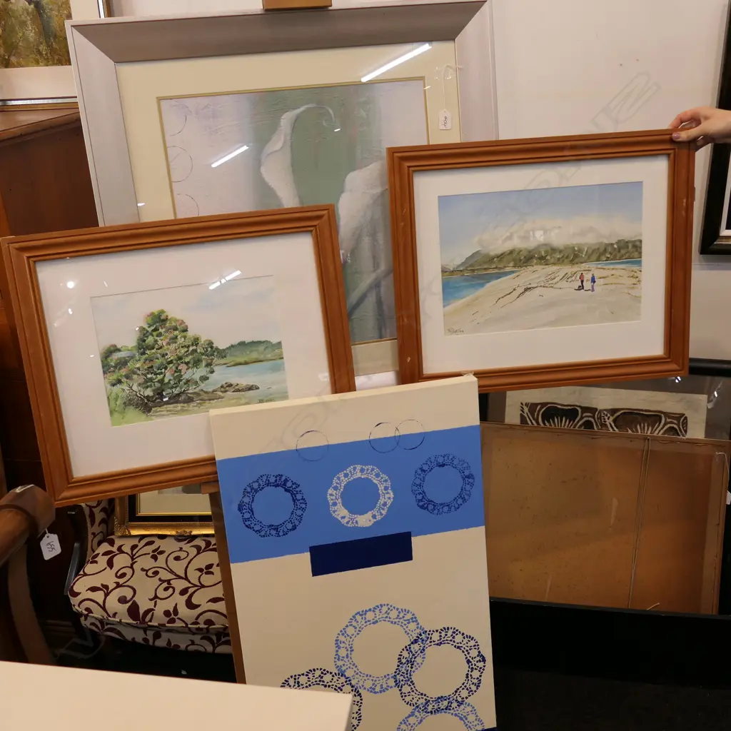 3 LARGE PRINTS 760MM SQ AND ACRYLIC ARTWORK  Image 1++