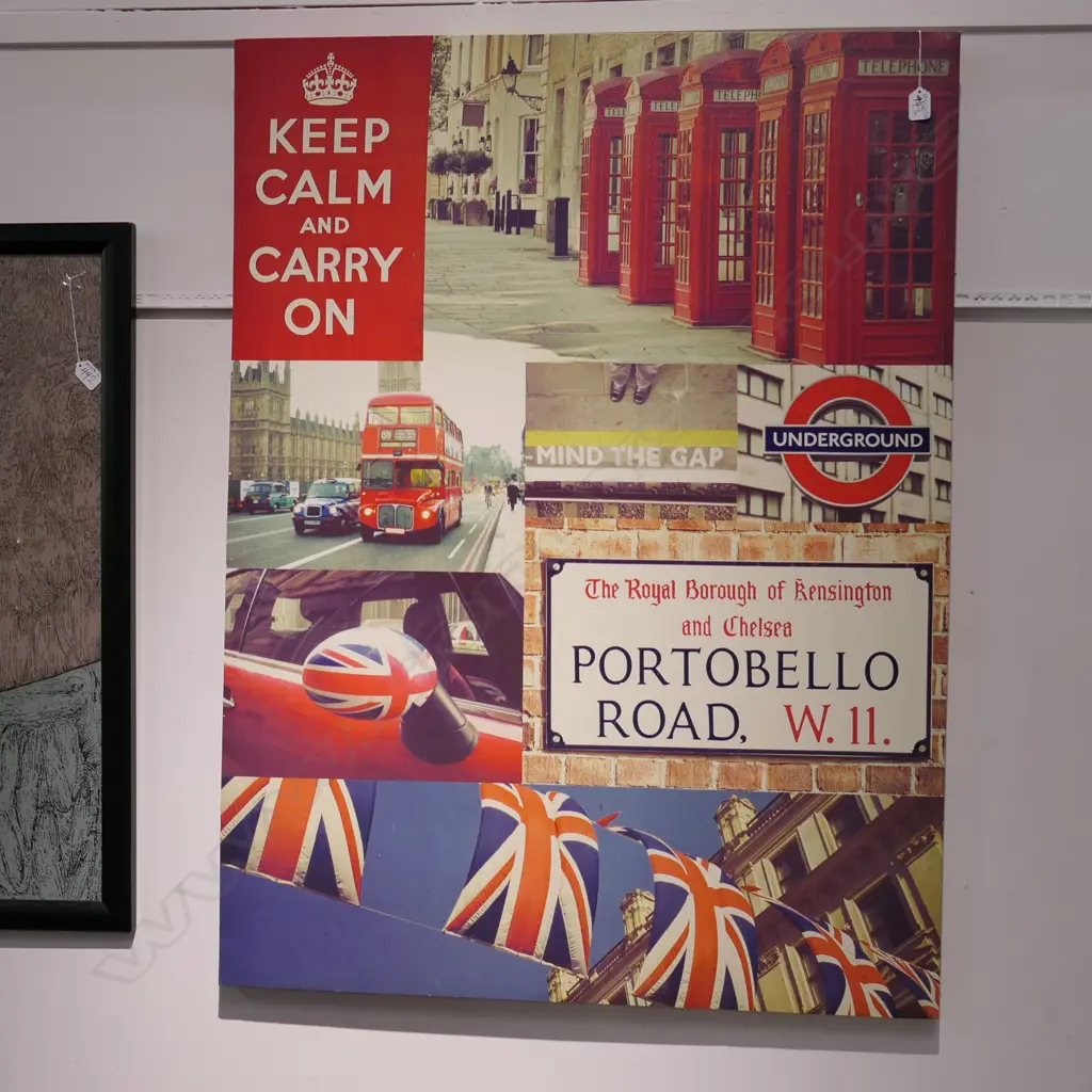 LARGE LONDON PORTOBELLO ROAD CANVAS 850MM H X 1130MM W Image 1++