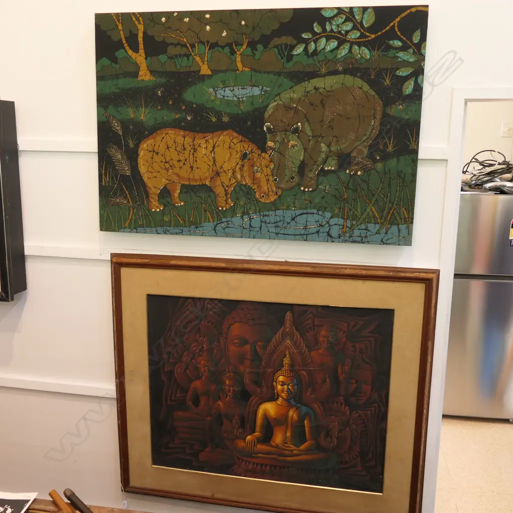 LARGE BODHISATTVA PAINTING - FRAME 1080 X 1295MM + CANVAS PRINT Image 1++