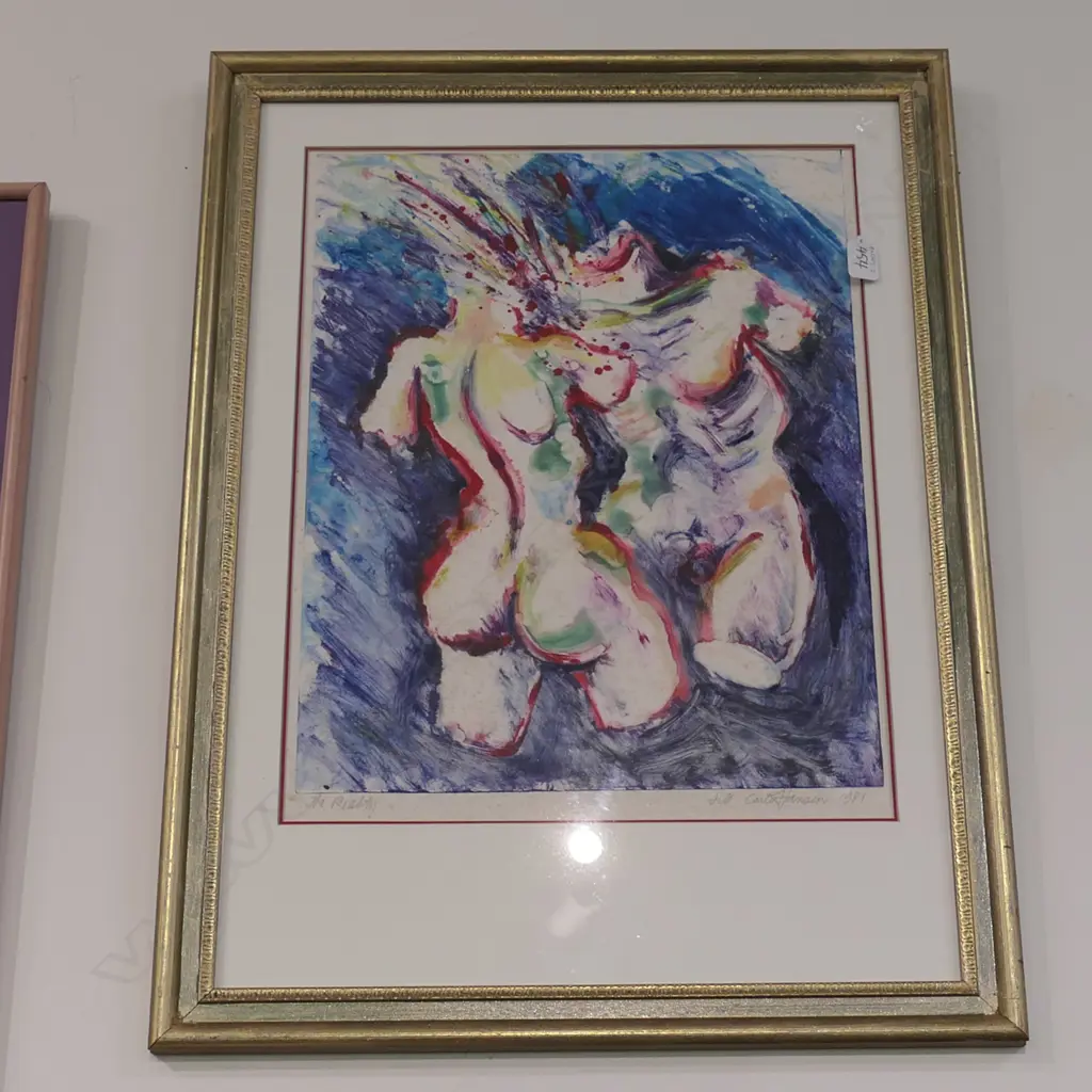 JILL CARTER-HANSEN MONOPRINT 'THE REALITY' 500 x 395MM Image 1++