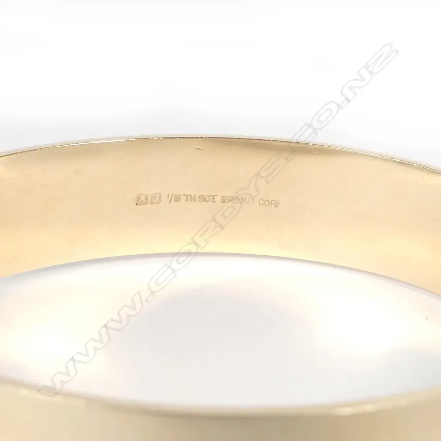 '1/5th 9ct BRONZE COPPER' HINGED BANGLE Image 1++