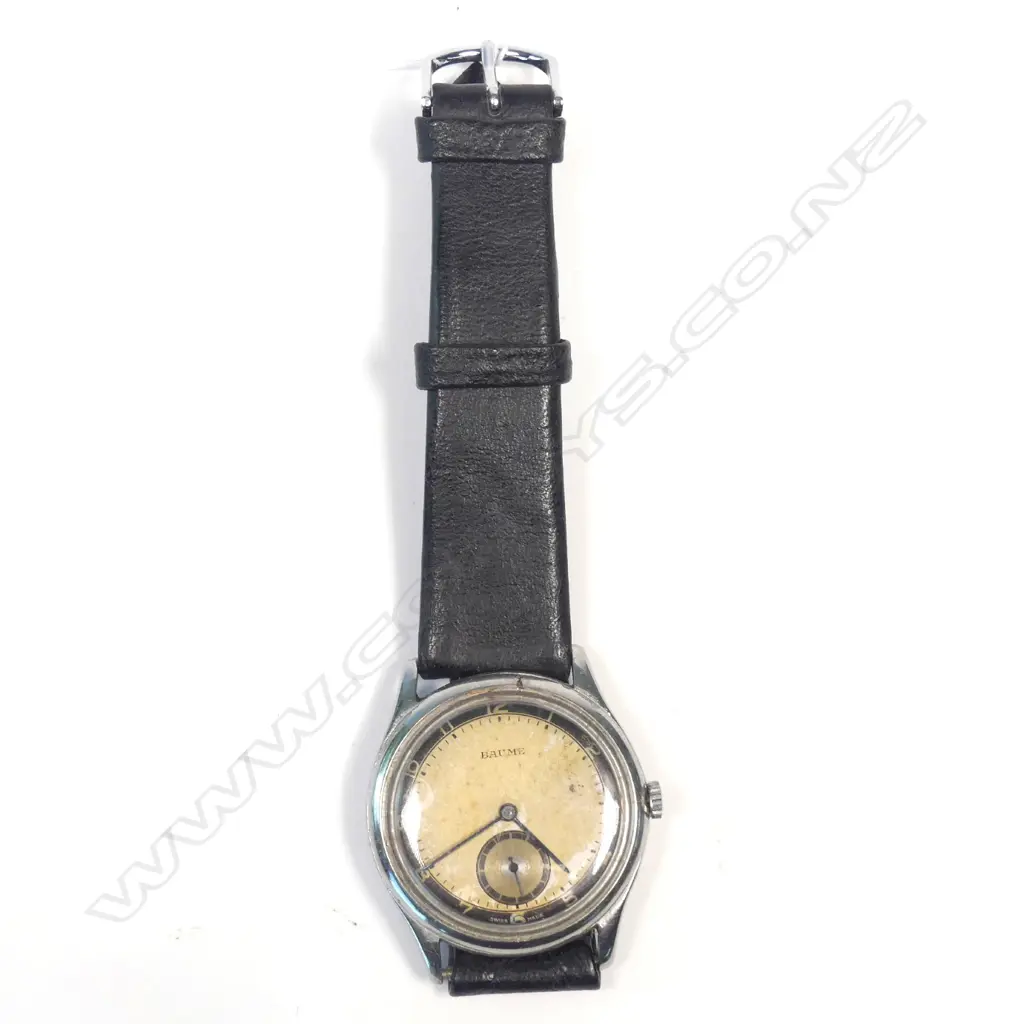 BAUME 1950s GENT'S WRISTWATCH, 33mm CASE (FAULT),  MANUAL MOVT. Image 1++