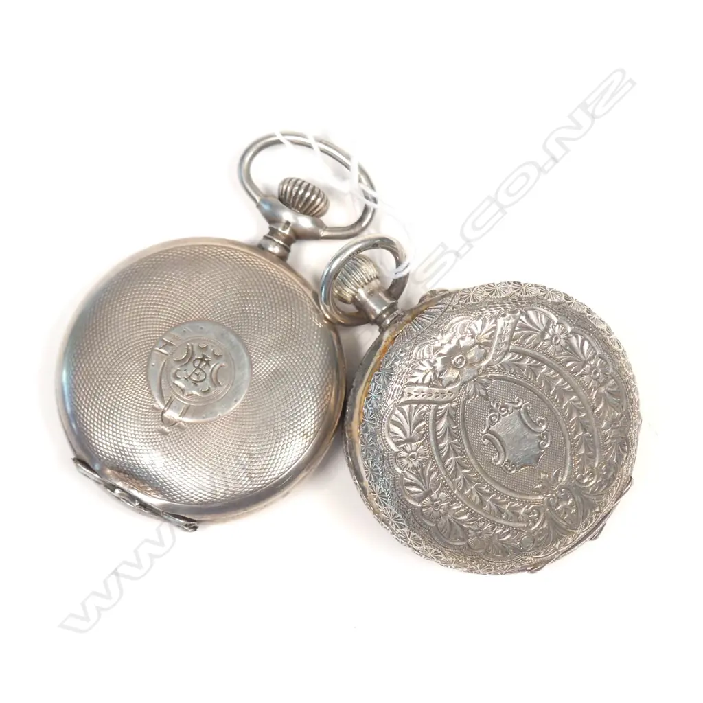 TWO STG. SIL. POCKET WATCHES Image 1++
