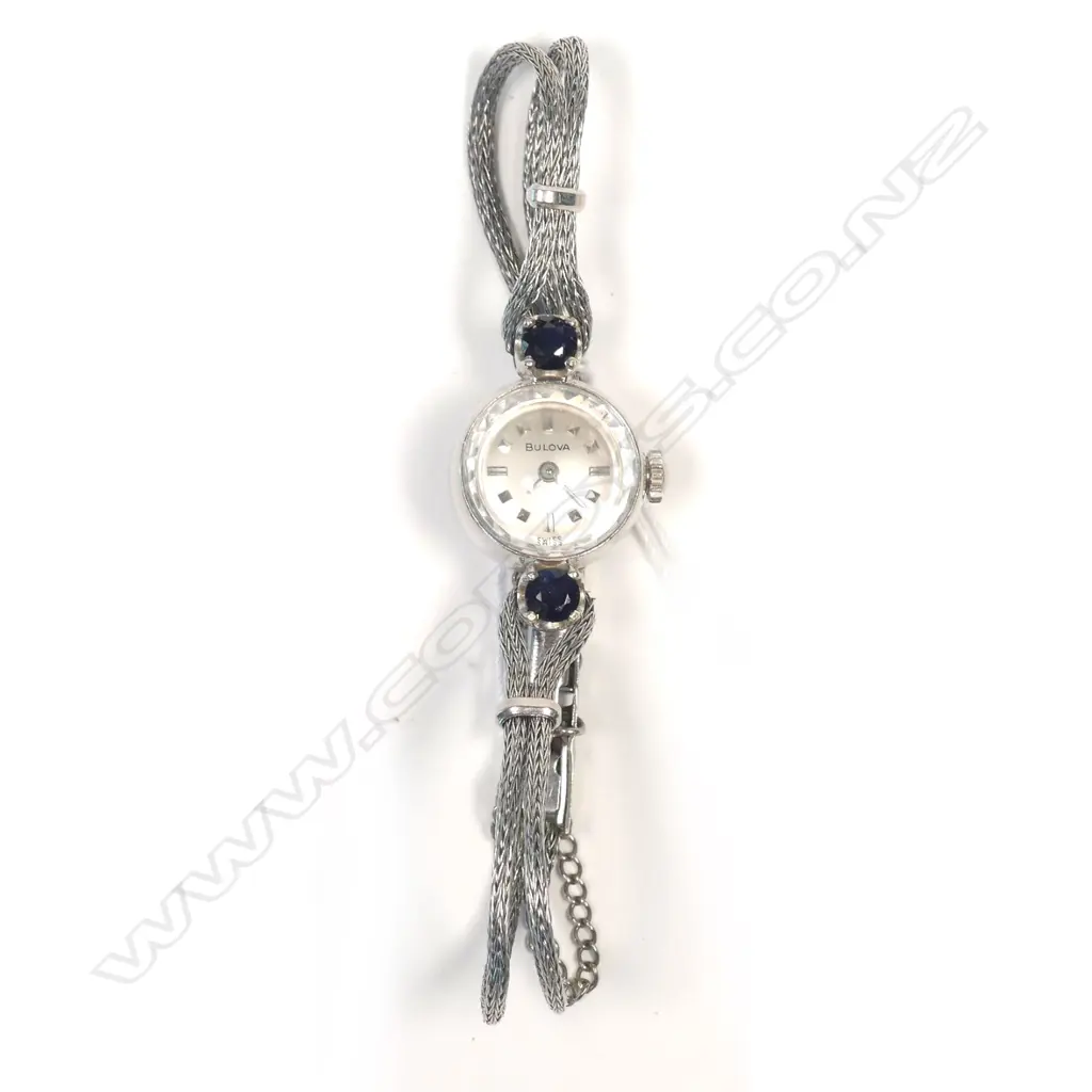 1950'S BULOVA 14K WHITE GOLD LADIES WATCH... Image 1++