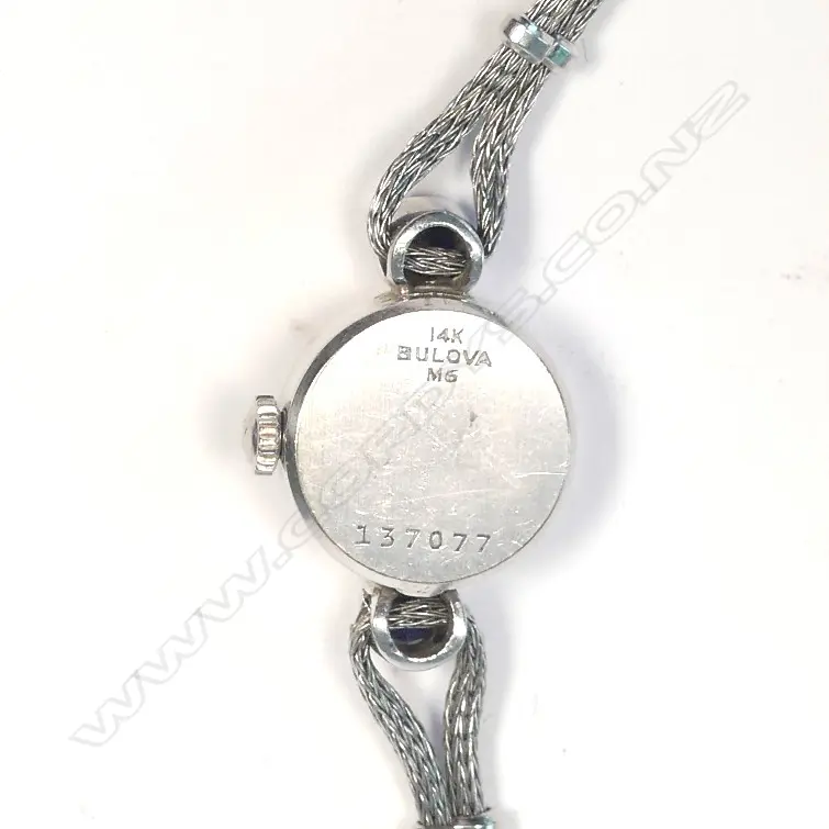 1950'S BULOVA 14K WHITE GOLD LADIES WATCH... Image 1++