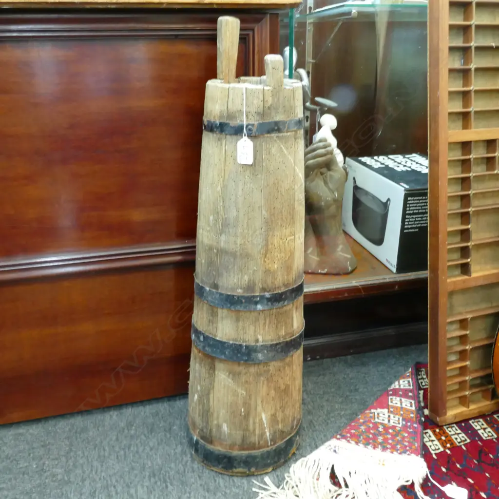 OLD BUTTER CHURN (BORER) Image 1++