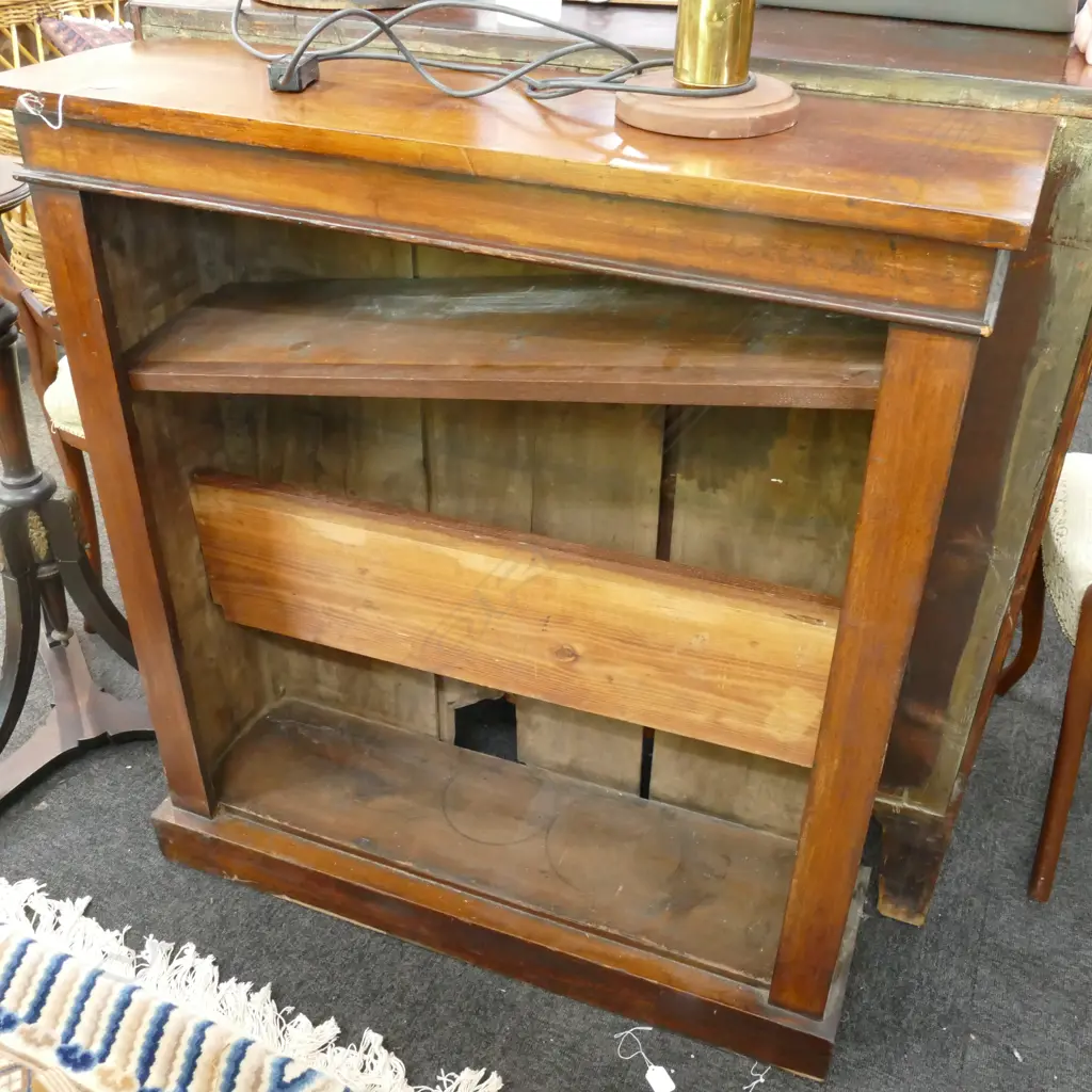  ANTIQUE MAHOGANY BOOKCASE W. 920MM Image 1++