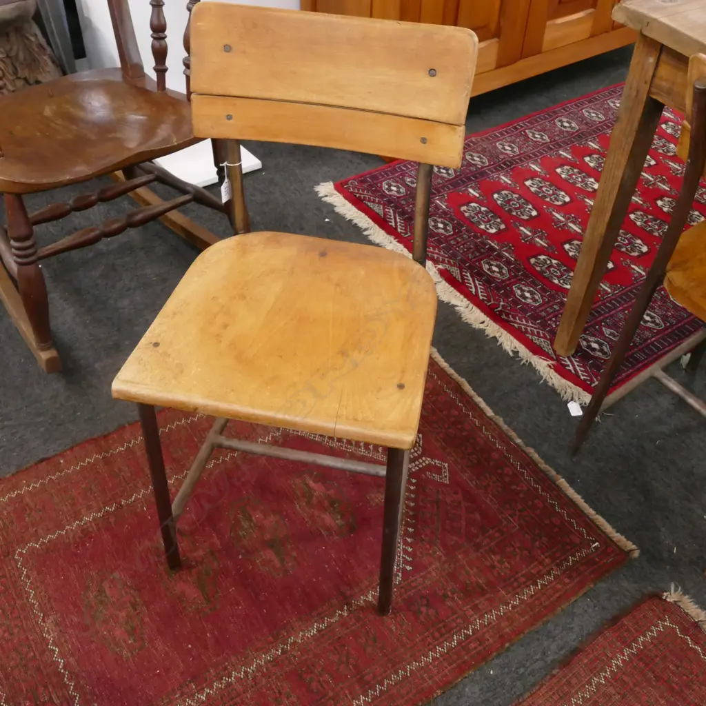 SIX TUBULAR METAL / WOODEN CHAIRS  Image 1++