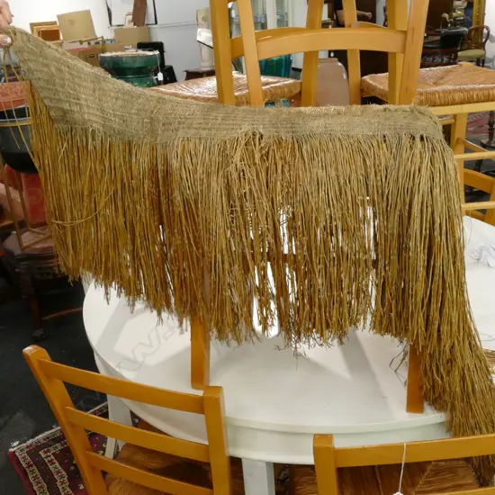 MAORI WOVEN AND SCUTCHED FLAX PIUPIU
