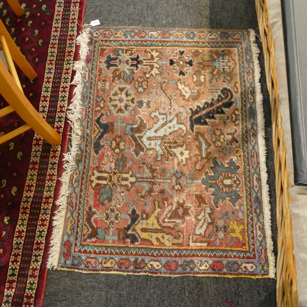 SMALL HAND KNOTTED RUG 880 X 620 MM Image 1++