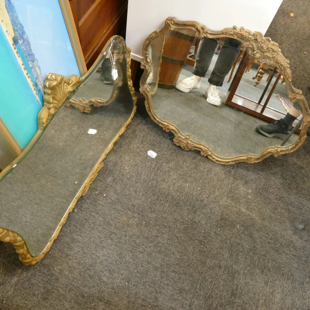 2 GILT FRAMED MIRRORS Image 1++
